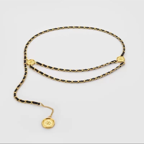 Gold & Black Chain Waist Belt Trendy main image 11